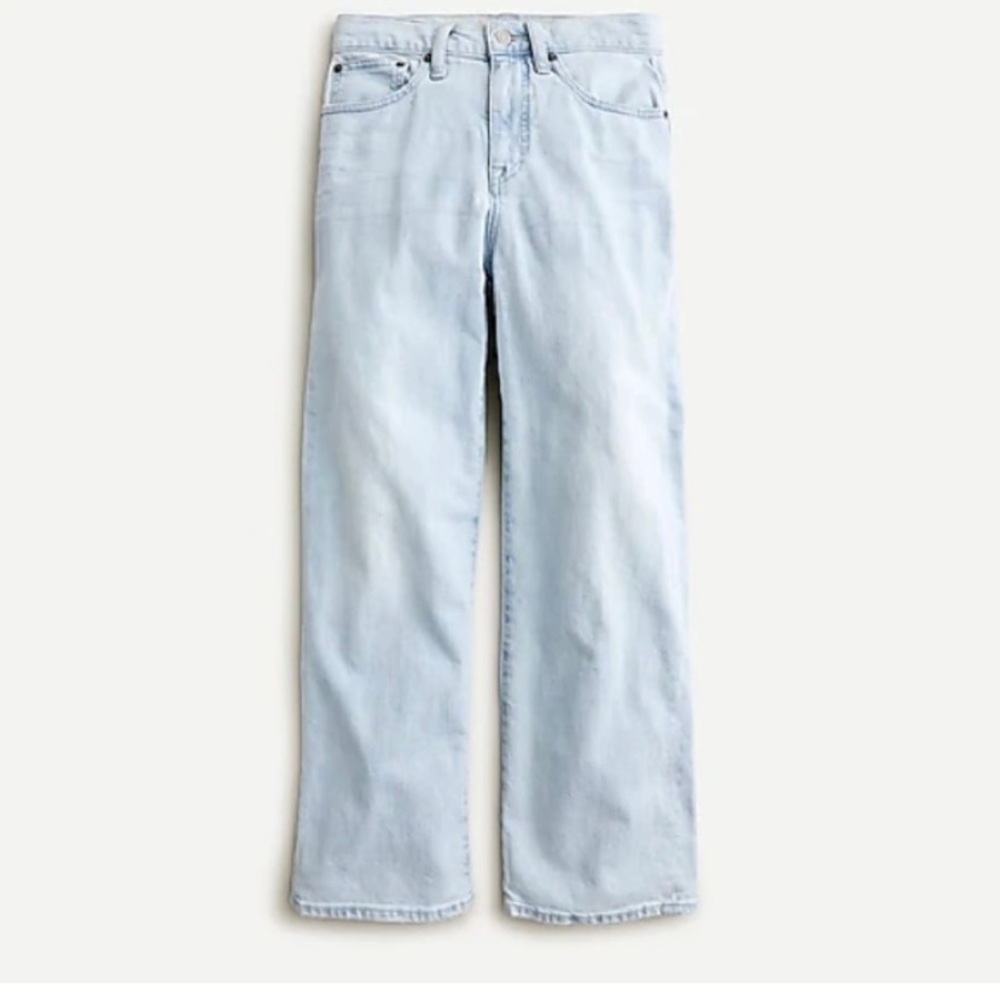 J Crew Slim Wide Leg Light Wash Jean